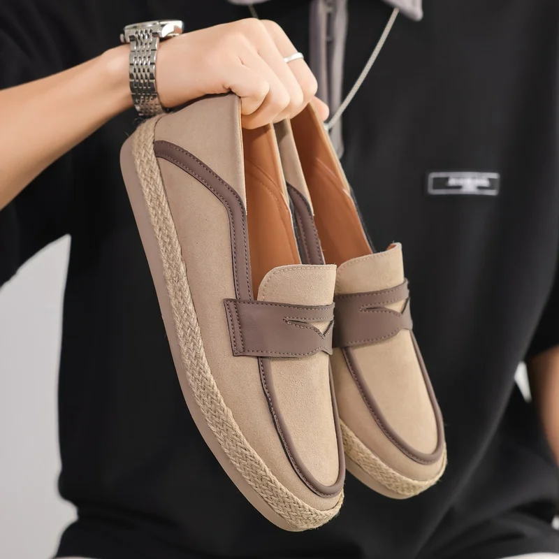 Fashion Men's Casual Shoes High Quality Mens Loafers Comfortable Non-slip Walking Sneakers Breathable Flats Lazy Driving Shoes