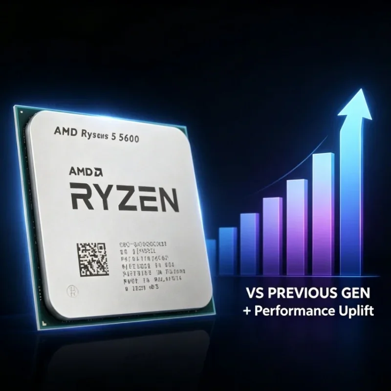 AMD Ryzen 5 5600 32MB L3 Cache CPU 6-Core 12-Thread 3.5GHz 7NM Zen3 AM4 Socket Desktop Processor 65W No Fan