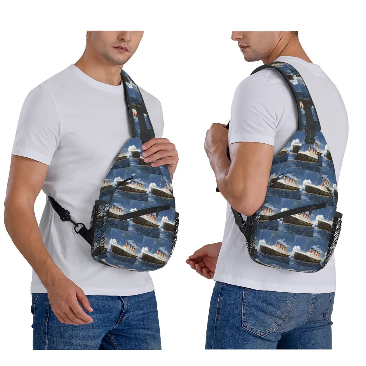The Most Popular Ship Of All Times, Titanic. Chest Bag Men Sling Crossbody Backpack Chest Bag Traveling Daypack Shoulder Bag