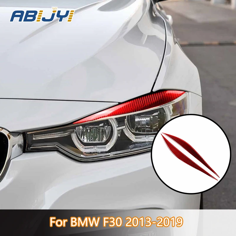 

Headlights Carbon Fiber Stickers Decorative For BMW F30 2013 2014 2015 2016 2017 2018 2019 Car Interior Accessories