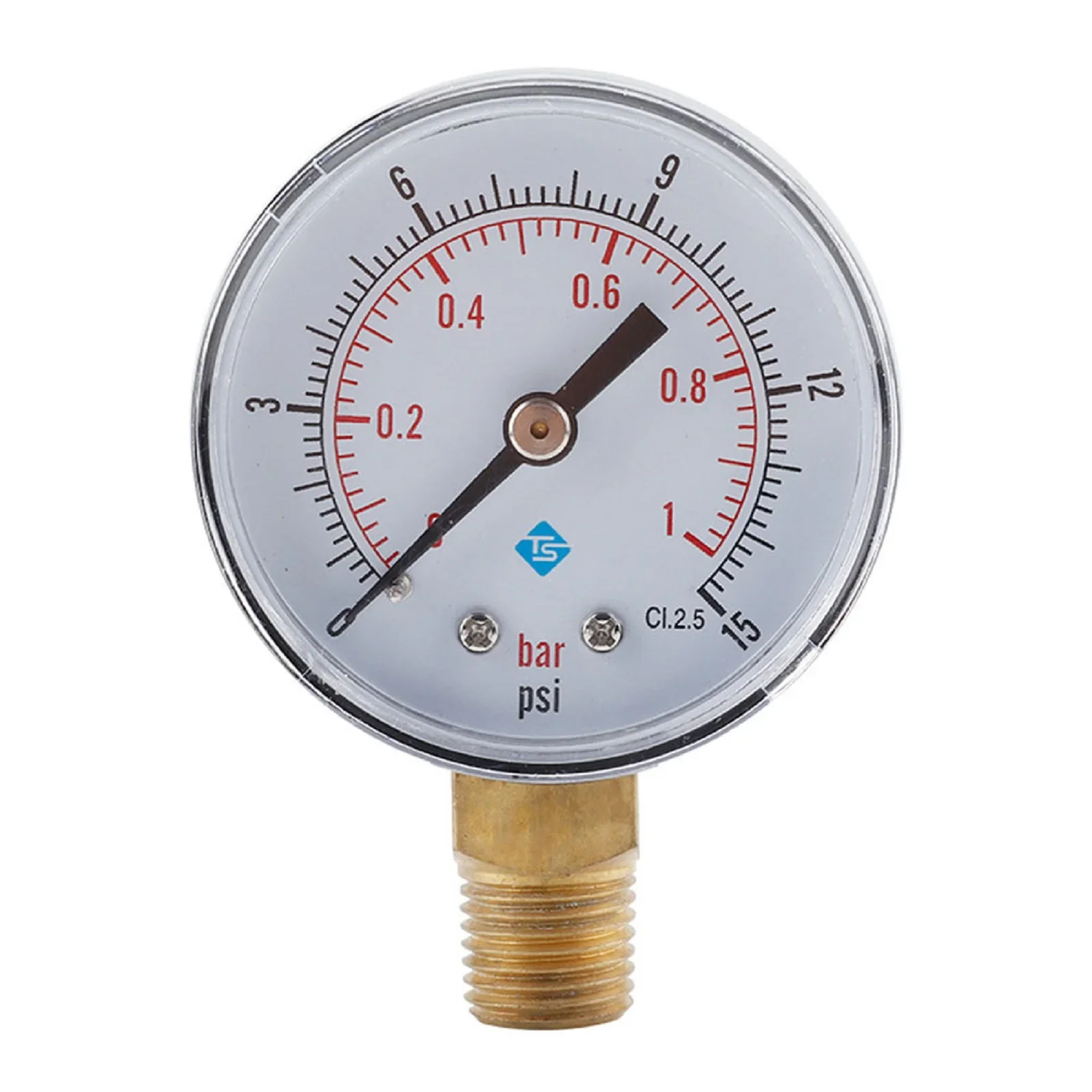 Digital Radial Pressure Gauge 1 4 Inch Water Oil BSPT TS-Y504 0-15psi Air Pressure For Radial Mounted 0-100psi