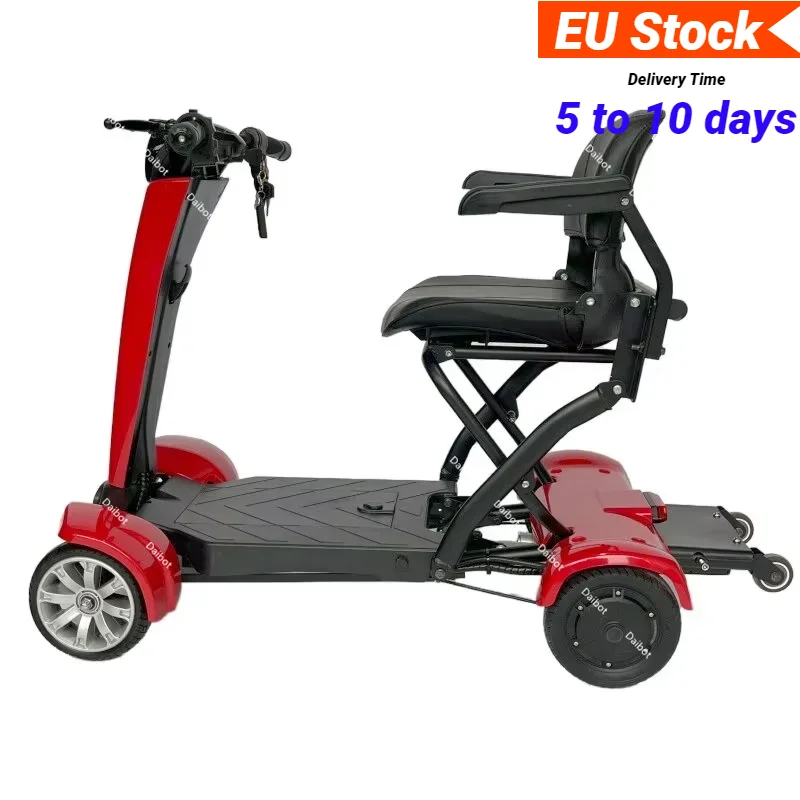 

EU STOCK Automatic Foldable Electric Scooter For Adults With Seat Dual Motor 500W Mobility Scooters Disabled Folding 4 Wheels