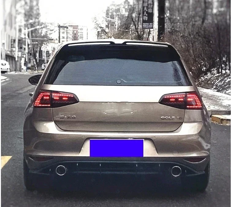 For Volkswagen Golf 7 VII MK7 GTI 2014-2017 Car Rear Bumper Diffuser Spoiler Splitter Bodykit Accessories Tuning Exterior Parts