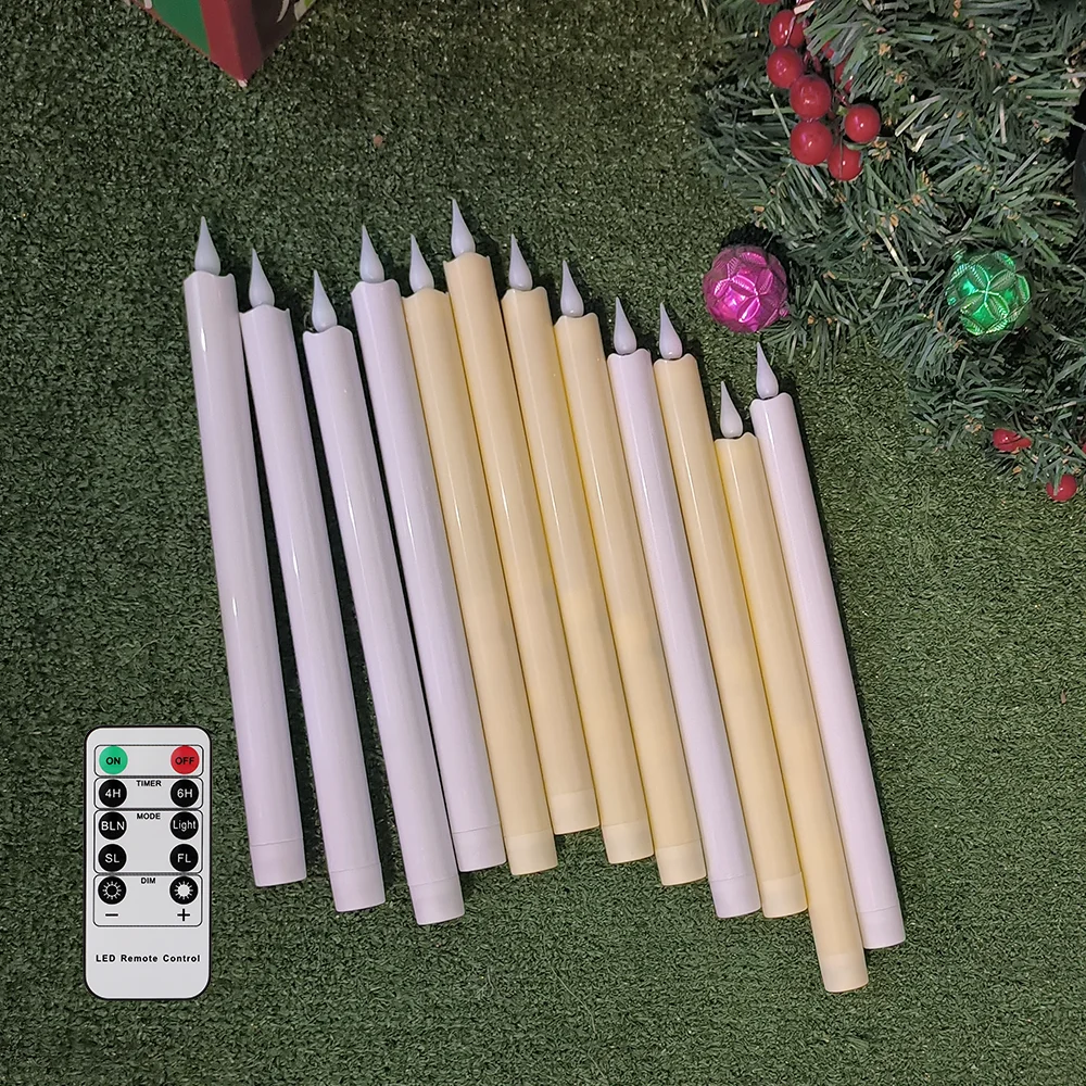 Bougies de Table de noël avec télécommande, scintillantes, sans flamme, pour dîner de mariage, décoration de la maison