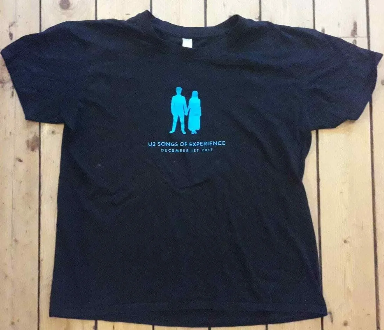 U2 canciones de experiencia LP CD lanzamiento 2017 PROMO camiseta Bono negro L Pop Rock