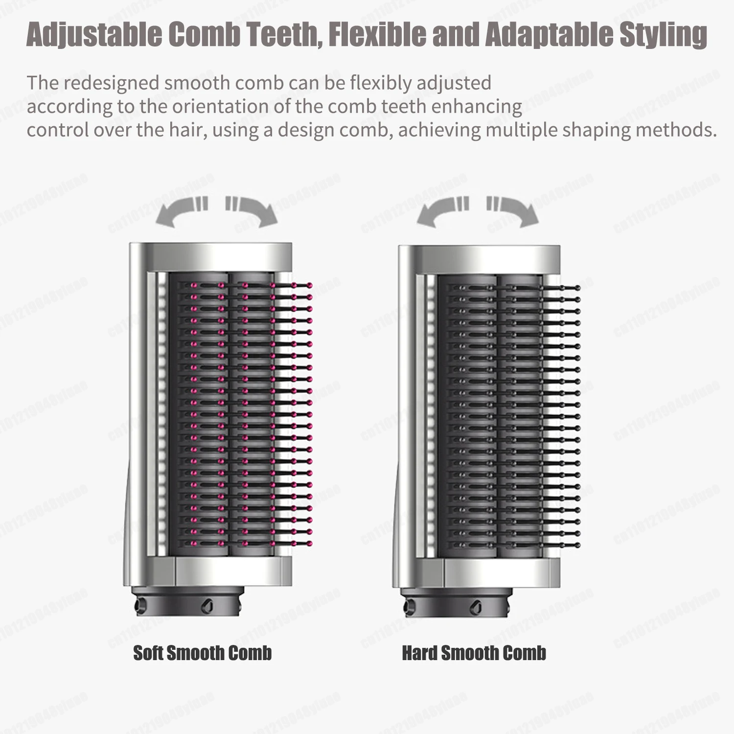 220 فولت مموج الشعر 6In1 متعدد مصفف شعر مكواة تجعيد الشعر فرشاة الهواء الساخن السيارات الشباك برميل لينة استقامة فرشاة مجفف الشعر