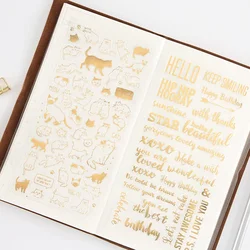 Vintage Postage Stamps Sticker Transparente Notebook Diary DIY Decoration Stickers Stationery for Midori Planner School Supplies