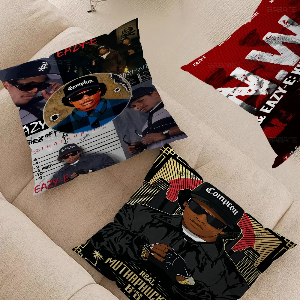 Hip Hop Music Stars Ice Cube Eazy-E Cushion Cover Inches Farmhouse Decor Home Throw Pillow Covers For Couch Decorations