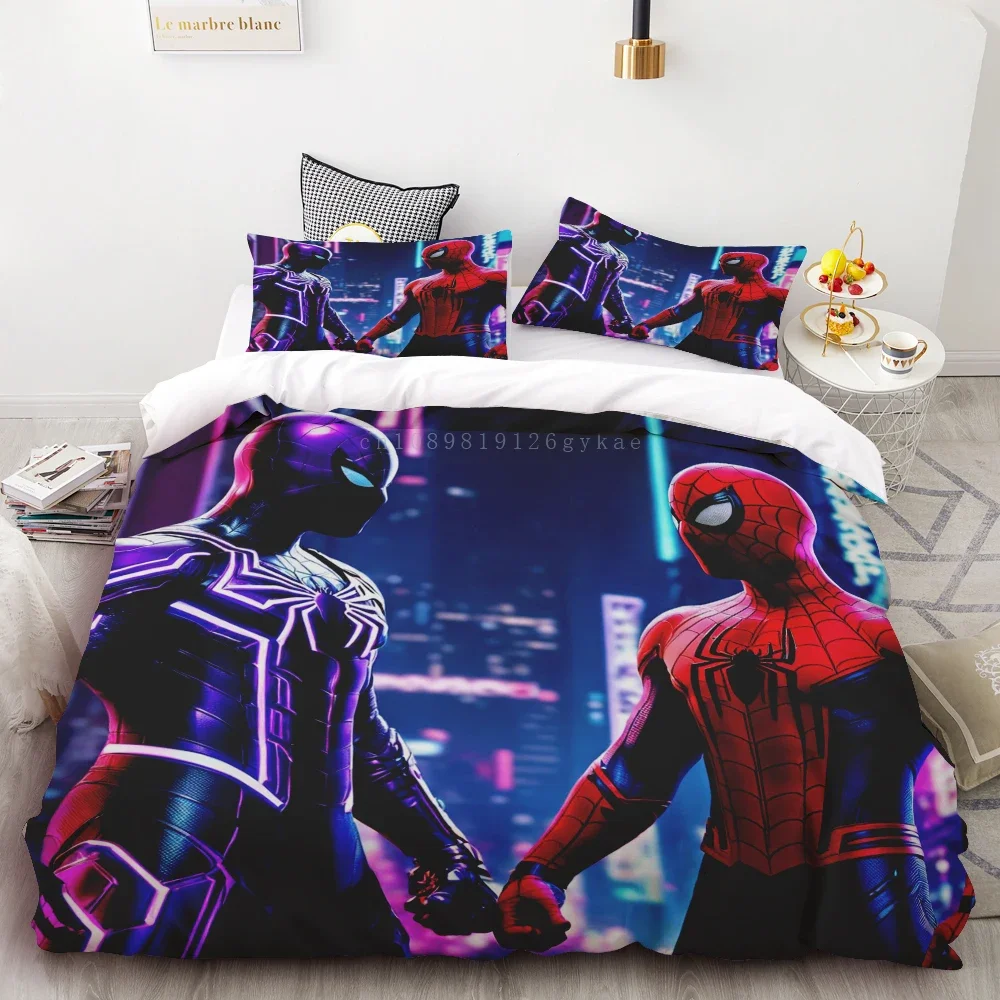 Duvet Cover Set Cool Spider-Man Bedding Set Miles Morales 3D Pillowcase Room Decor Queen Size Multi Size Kids Adult Gift