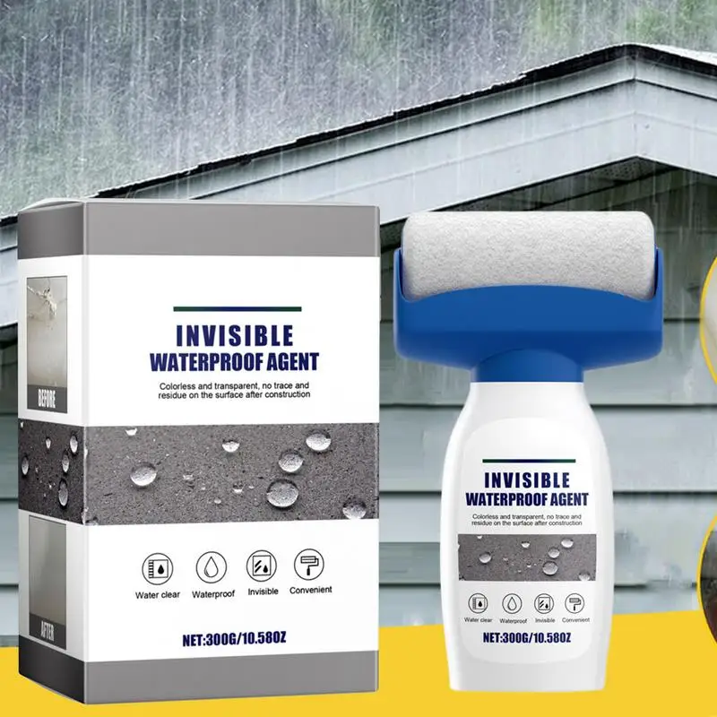 Invisible Waterproof Agent Waterproof Insulating Sealant Water-Based Odor-Free Coating With Roller And Gloves For Easy