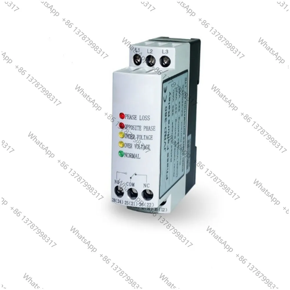 JVRD Phase Failure Protection Relay 3 Phase Voltage Monitoring Relay 220V 380V 440V 460V 480V AC 50/60Hz