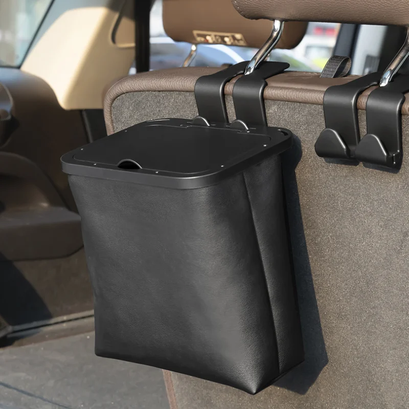 Automotive Supplies Vehicle-mounted Trash Can Foldable, Large-capacity Vehicle Rear Seat Waterproof Storage and Suspension Type