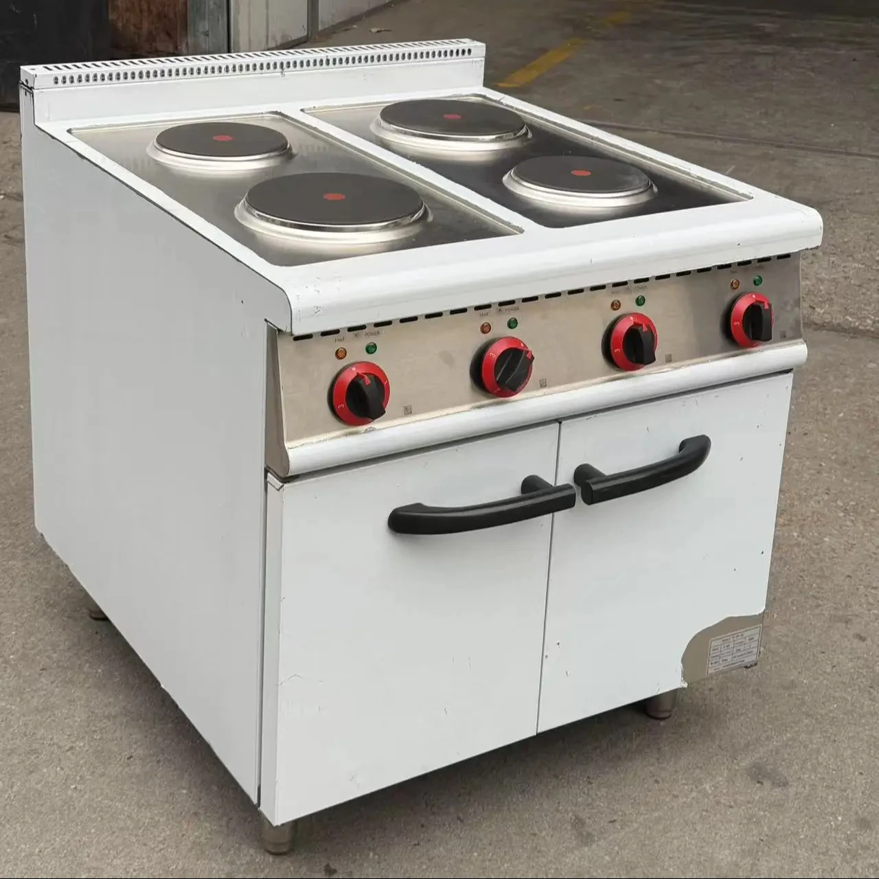 Most Popular Stainless Steel Industrial Electric Cook Range With Storage Cabinet Commercial Cooking Equipment