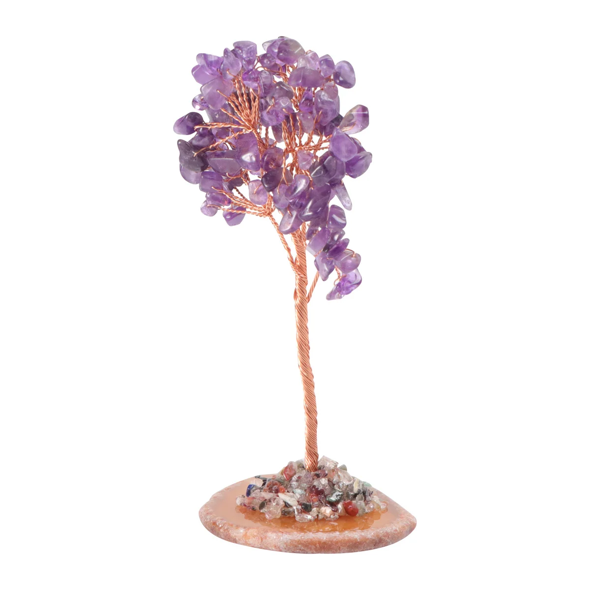 

1Pcs Purple Crystal Money Tree Delicate Handmade Bonsai Style Feng Shui Ornament Prosperity Wealth Desktop Decoration