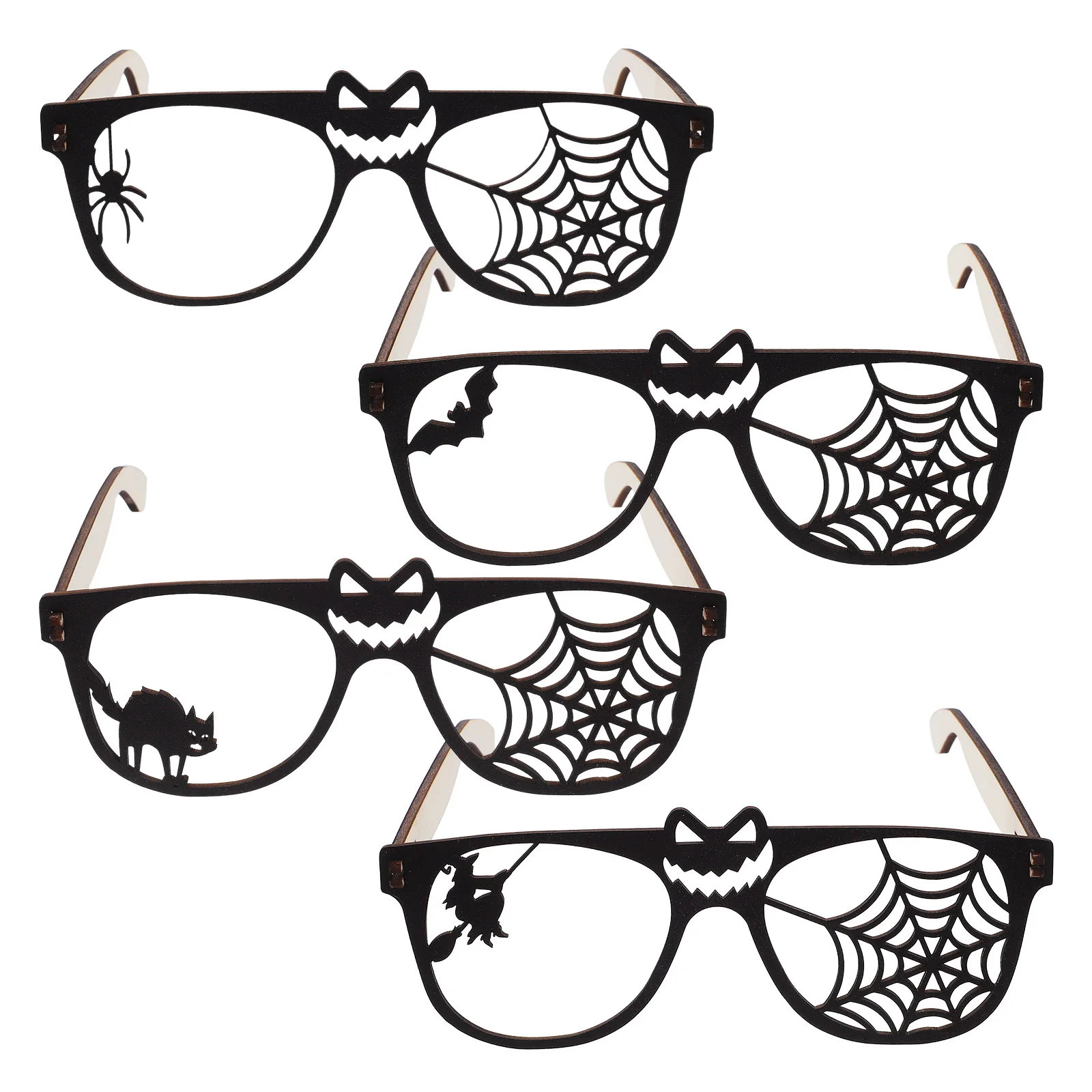

4 Pcs Halloween Glasses Elements Eyeglasses Decorative Fancy Dress Props Unique Cosplay Eyewear