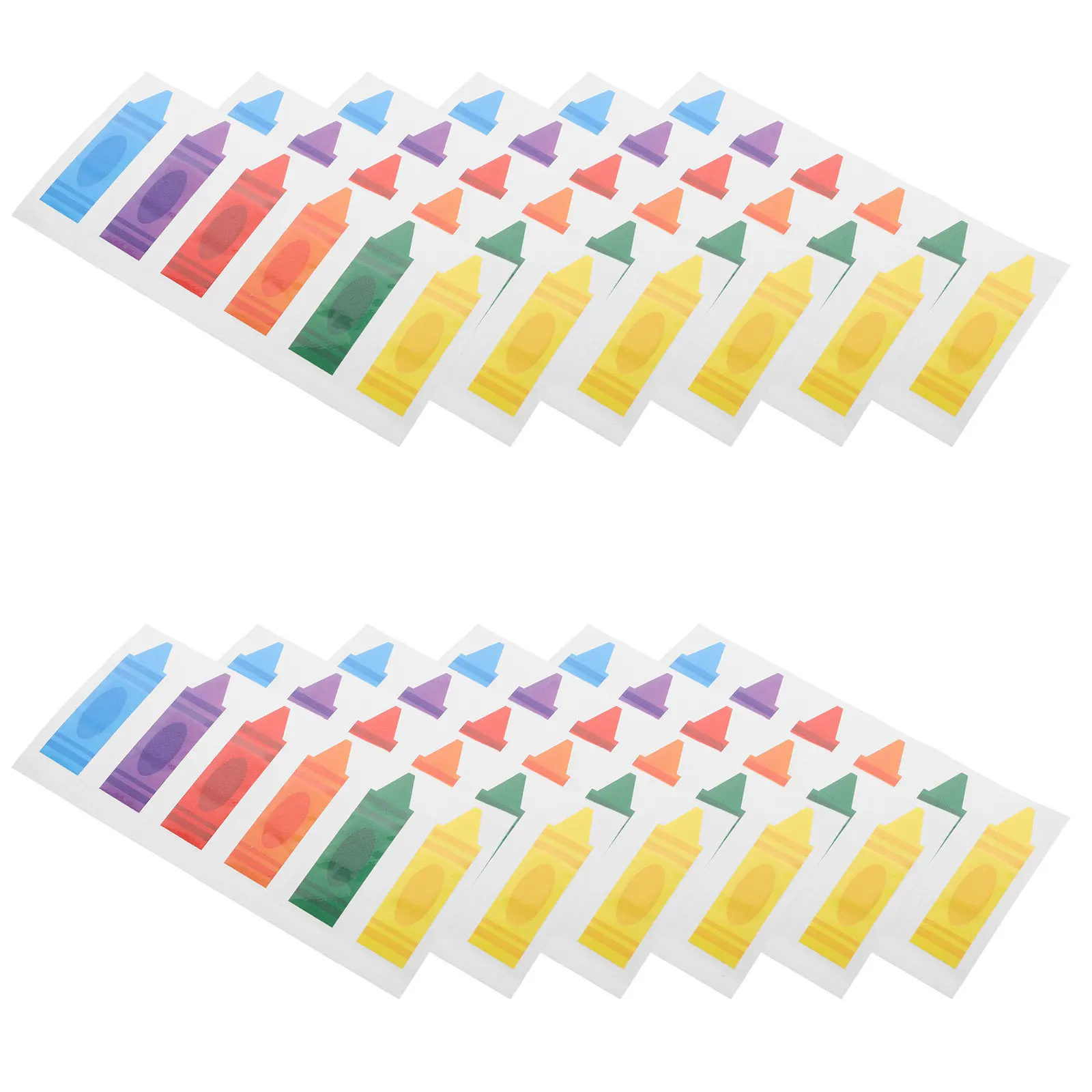 60Pcs Crayon Shaped Cartoon Bandages for Kids Waterproof Breathable Adhesive Wound Care Patches Fun Cute Small Fingertip