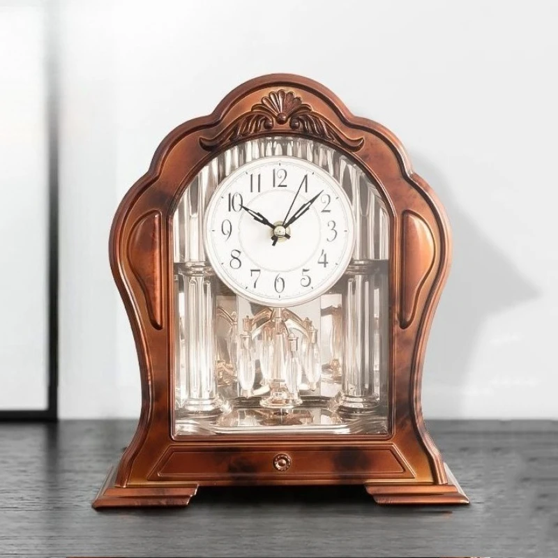 

Silent Desk Clock Antique Retro Table Clock Creative Decorative Vintage Clocks Living Room Decoration and Table Accessories