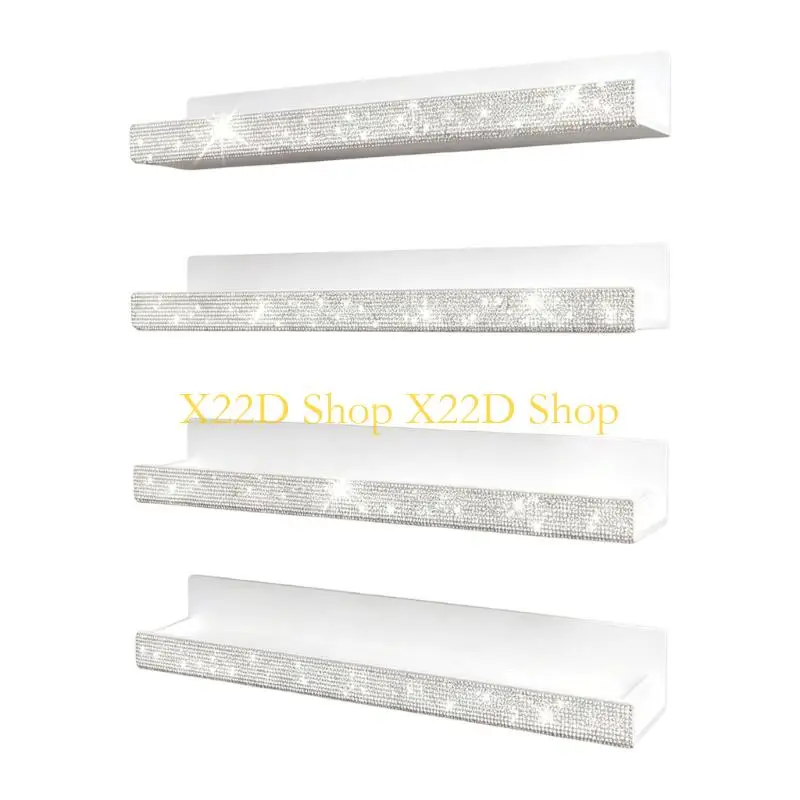 X22D 4 Pack Acrylic Nails Polish Holder 15 Inch Clear Storage For Salon