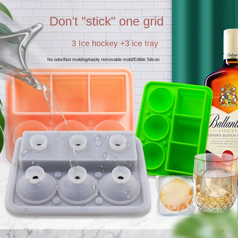 

Whiskey Ice Tray Creative 6 Holes Tray Ice Ball Ice Box With Water Filling Funnel Silicone Ice Tray Ice Mold Bar Kitchen Accesso