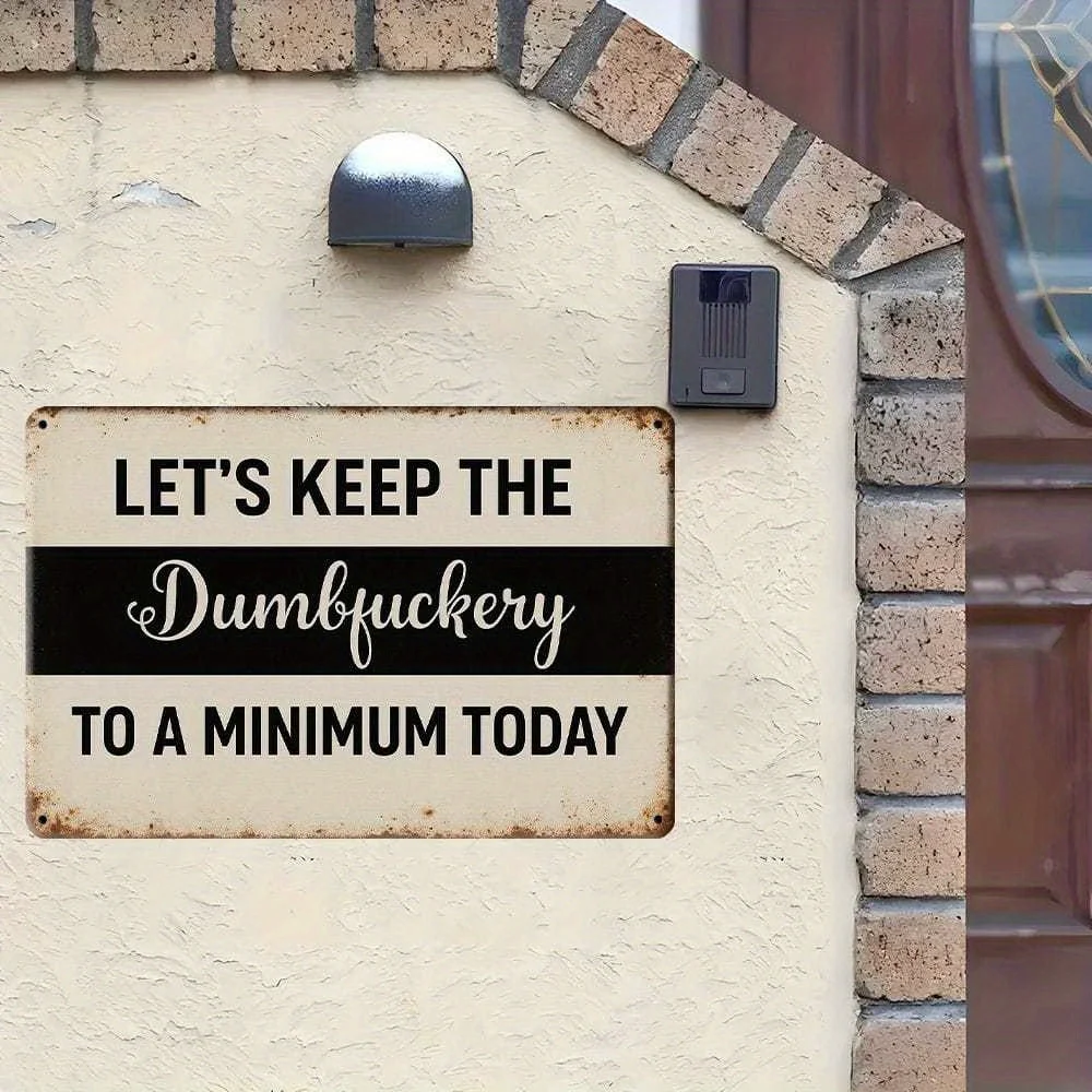 "لوحة معدنية عتيقة من هيميتون: 'دعونا حافظ على القفز على الحد الأدنى اليوم". ديكور مضحك للمكتب أو المرآب أو كهف الرجل." #4