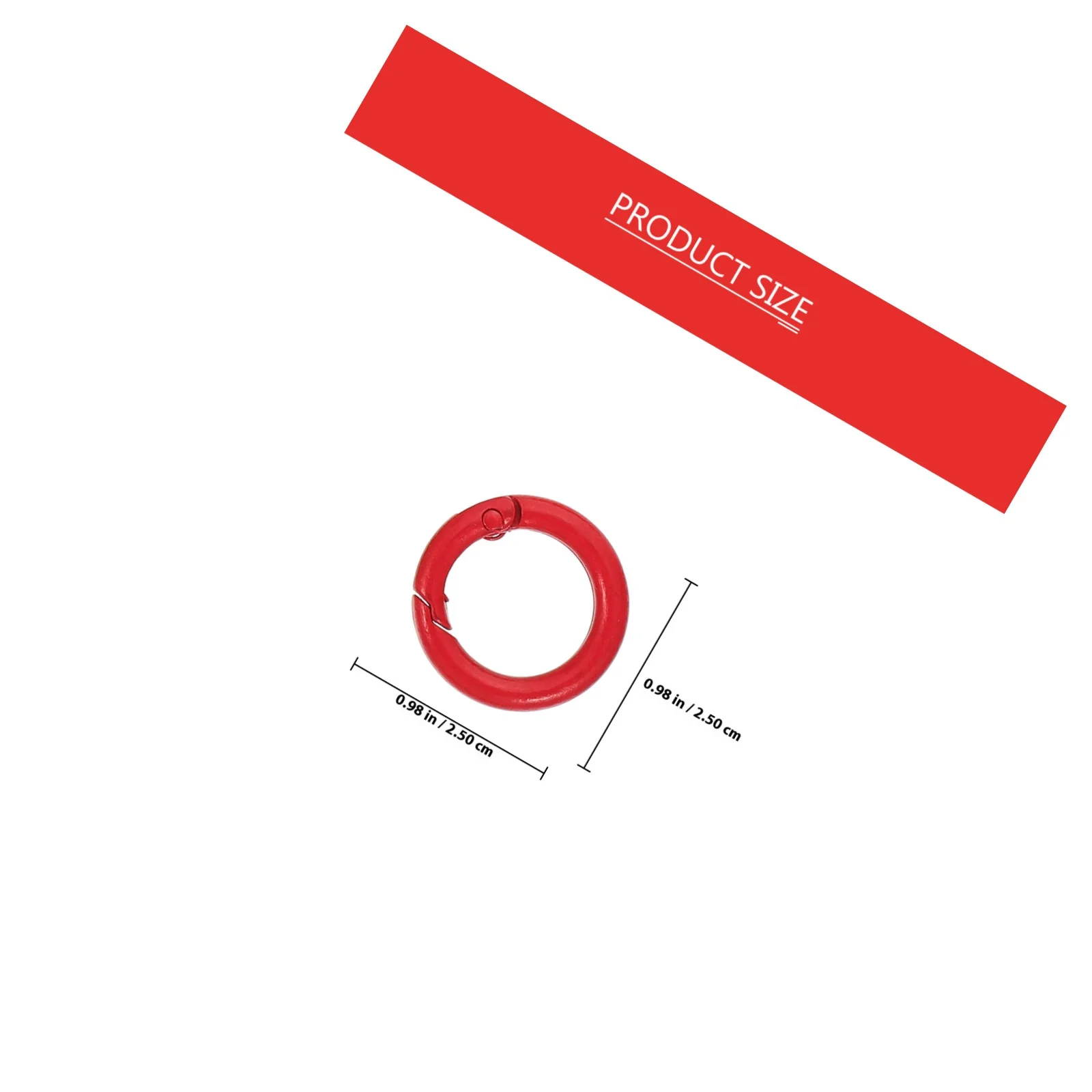 24 Stück Metall-Federschnallen, runde Schnappverschlüsse für DIY-Taschen, Schlüsselanhänger, Gepäckgurte, runde Eisenringe, farbige DIY-Zubehör, rostfrei