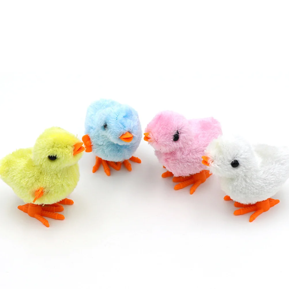 12pcs Wind up Toys Kids Toy Wind-Up Jumping Chicken Plush Chicks Toys Party Favors Toy for Kids wind up chick