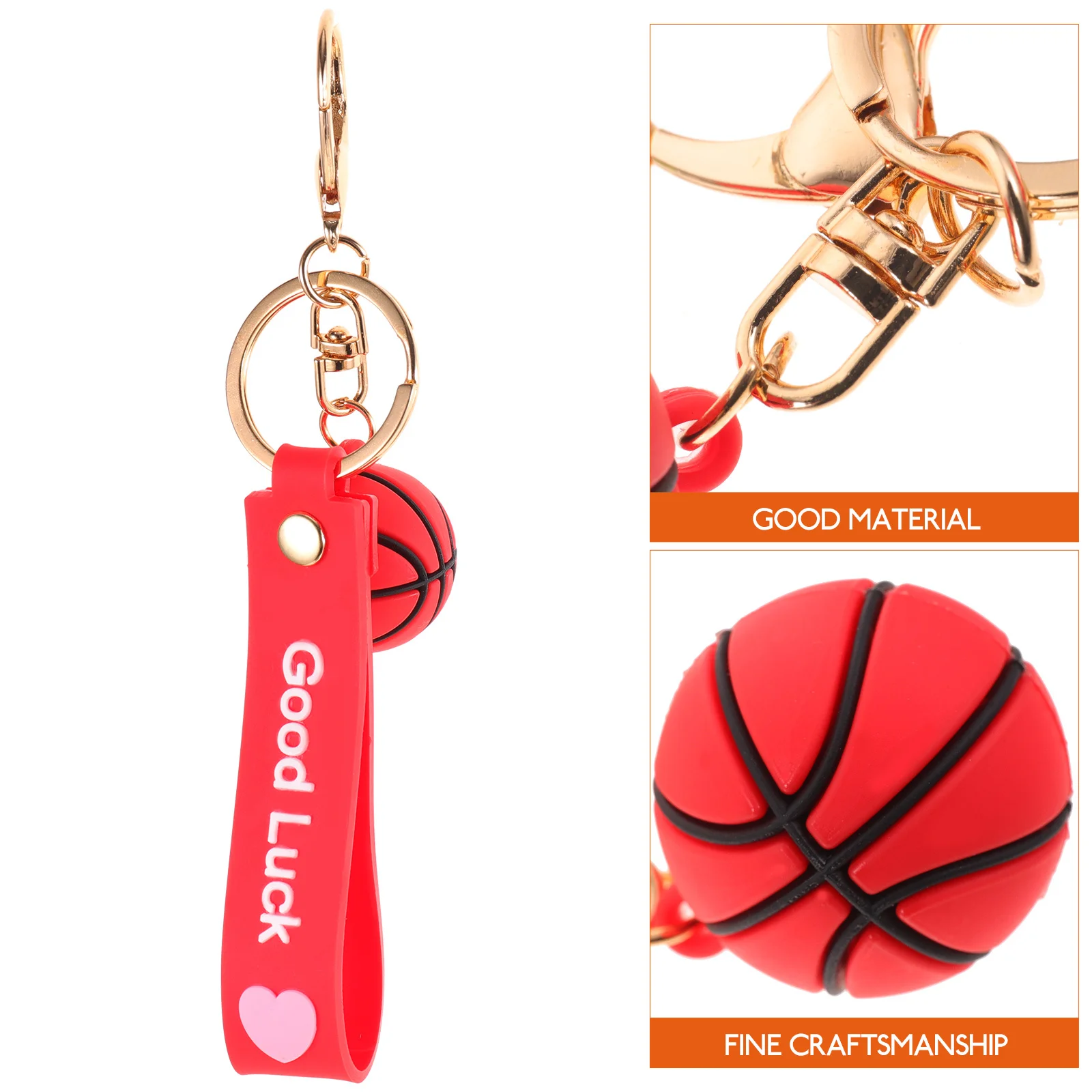 

4Pcs Sports Balls Keychain Exquisite Portable Key Holder Multi-Function Hanging Charm for Backpacks Cellphones Boys Girls Gift