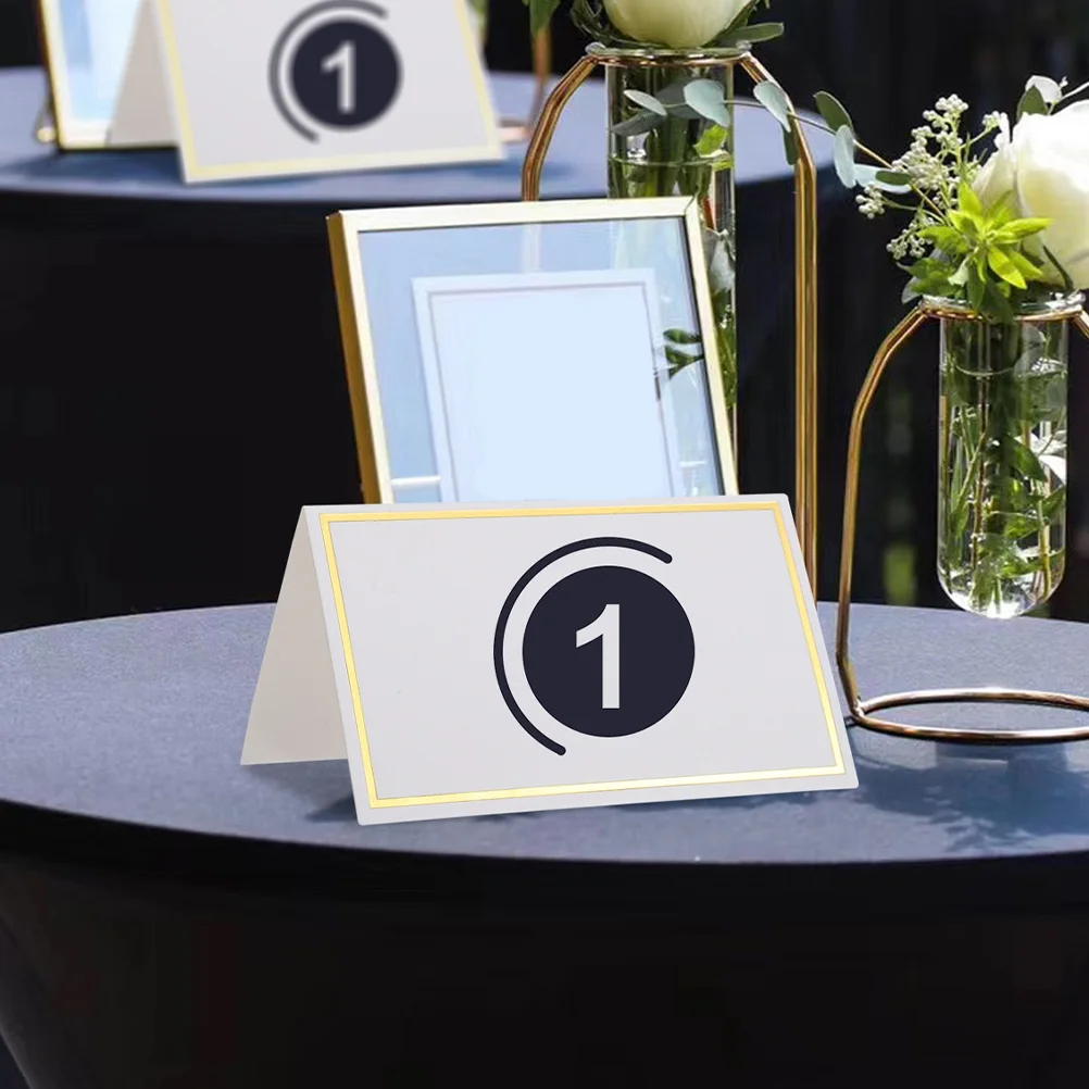 120 Pcs Table Cards Tickets Reserved Sign Holders Place for Setting Signs Number Banquet