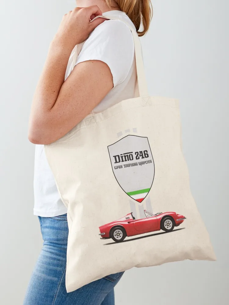 

The Dino 246 GTS Tote Bag bag luxury women supermarket folding bag canvas tote custom fabric