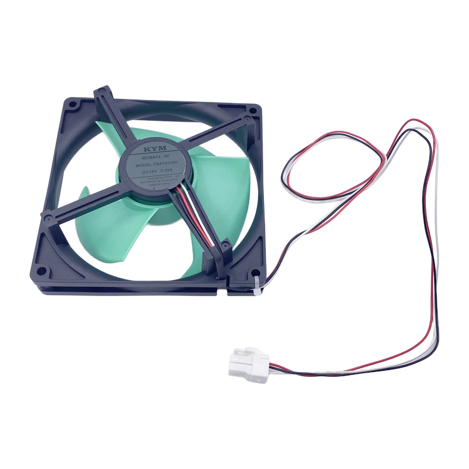 NMB-MAT FBA12J15V 15V 0.28A Refrigerator Condenser Fan Motor Assembly Compatible for 12012025mm 3-Wire Refrigerator Cooling Fan