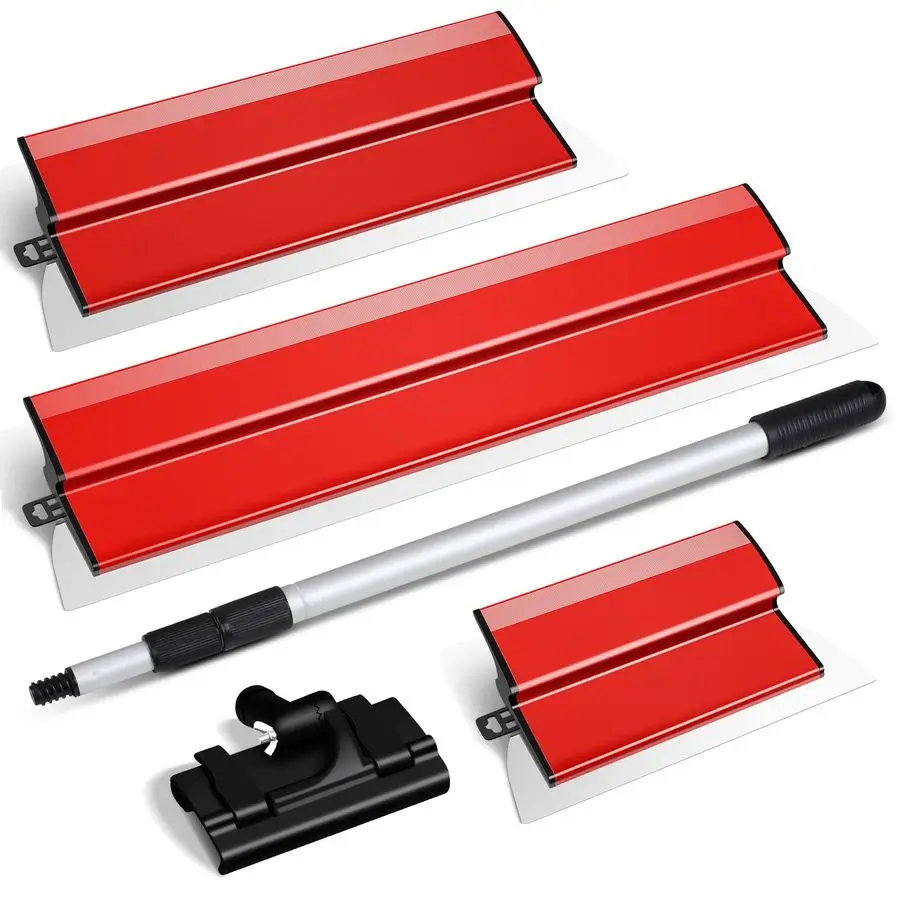 

Blade Set, 10, 16 amp 24 Inch Skimming Blade with 2862 Inch Extension Handle, Professional Drywall Finishing Tools for Drywall W