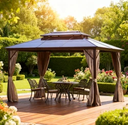 Professional 3x4m Outdoor Pavilion – Aluminum Frame, Hardtop, Waterproof Canopy, Garden & Event Tent for Patio, Parties