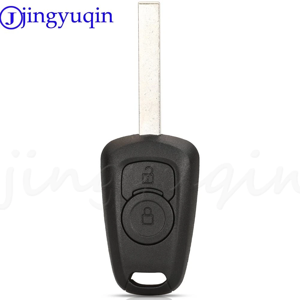 Jingyuqin 10pcs 2 Buttons Smart Remote Car Key Shell Cover For Vauxhall Astra K 2015 + With Blade Replacement