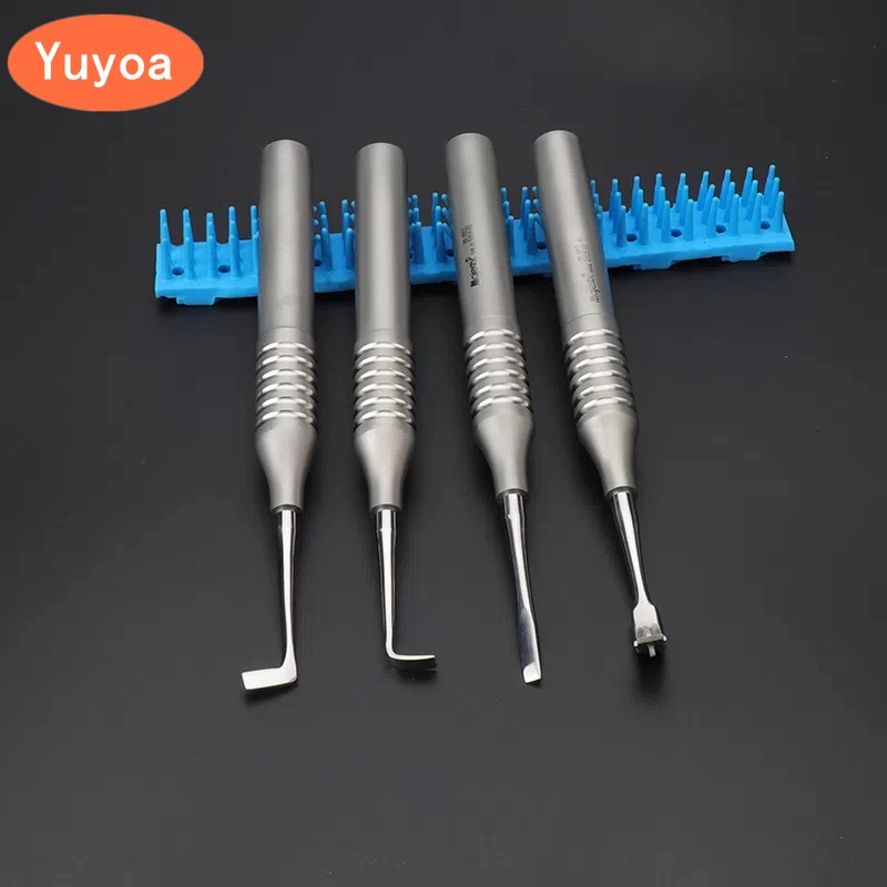 

1pc Dental Crown Remover Dentistry Root Elevators Cross Broken Straight Curved Tooth Crown Spreader Drill Surgical Instruments