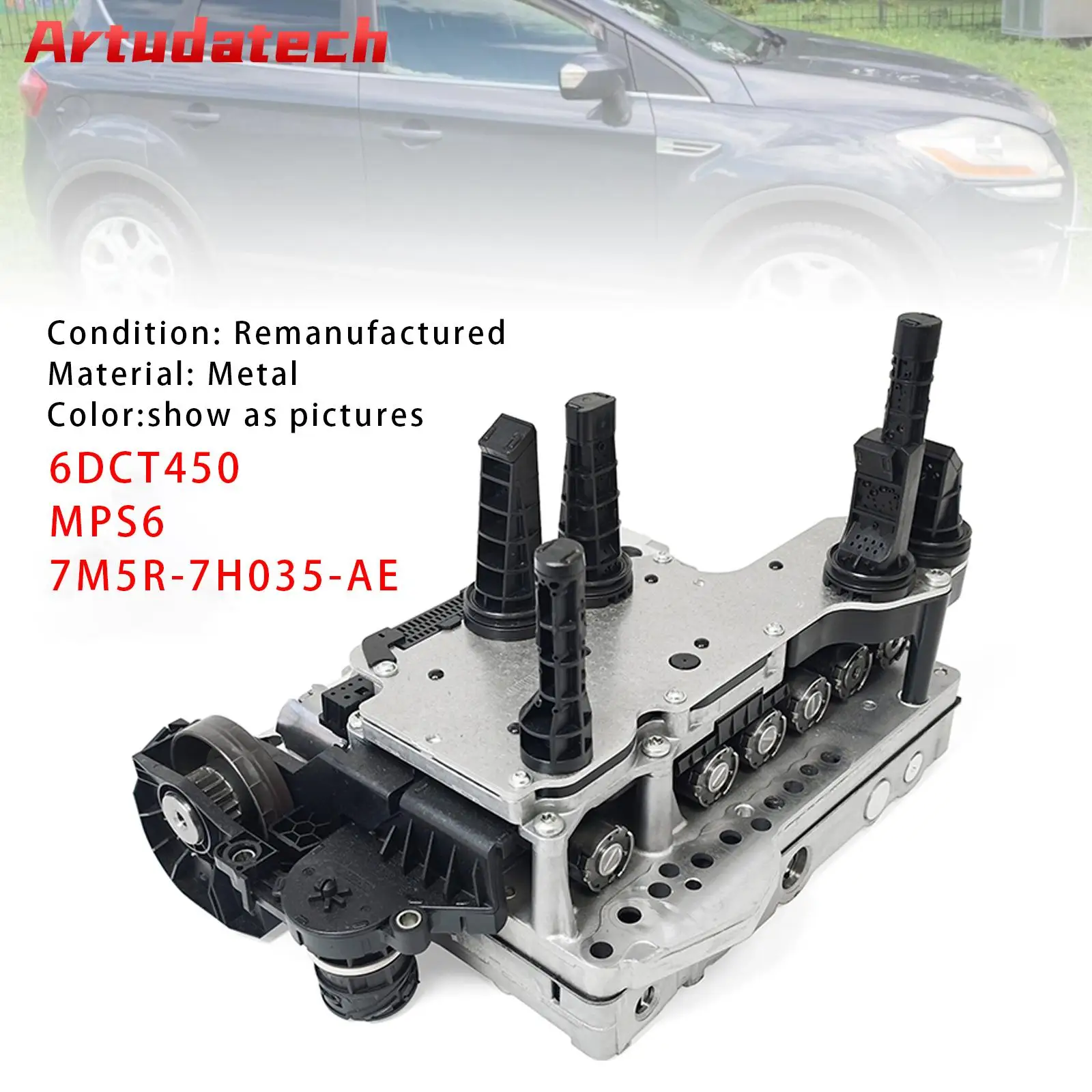 Artudatech 6DCT450 MPS6  7M5R-7H035-AE Transmission Mechatronic Valve Body+TCM For Ford Car Accessories