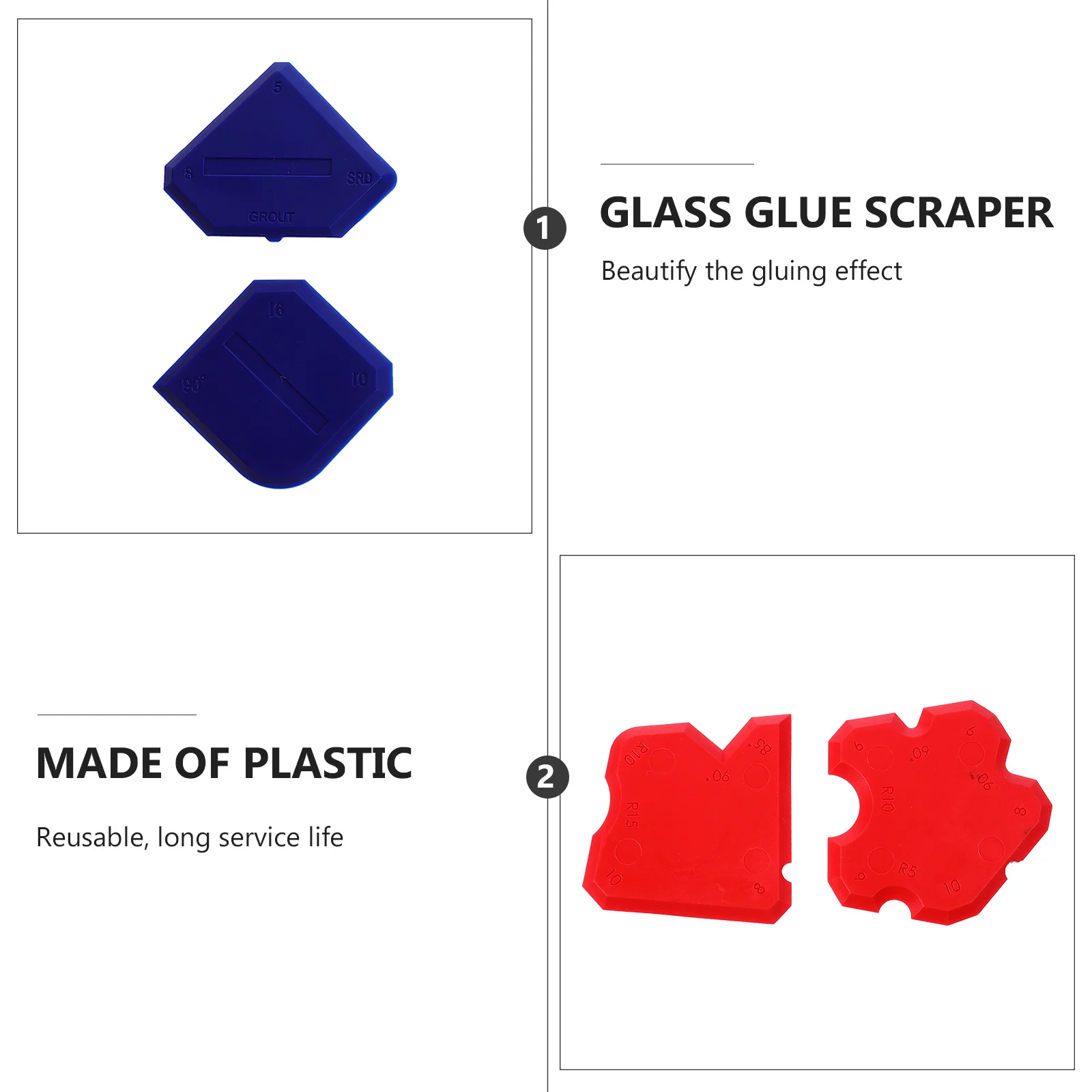 8 قطعة مجموعة ملء مجموعة أدوات الختم المطبخ الحمام السد إزالة مكشطة البلاستيك الغراء أدوات تنظيف لبلاط الزجاج الجص الراتنج #3