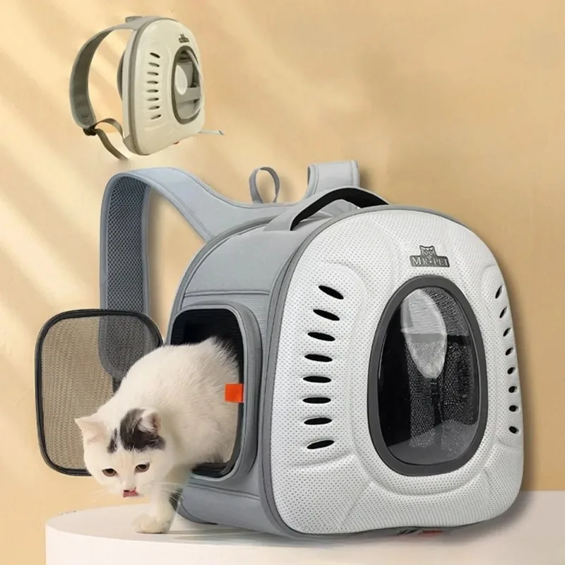 

Портативная упаковка, складные товары для домашних животных, рюкзак для домашних животных, дышащая дорожная сумка для перевозки на открытом воздухе для маленьких собак, кошек