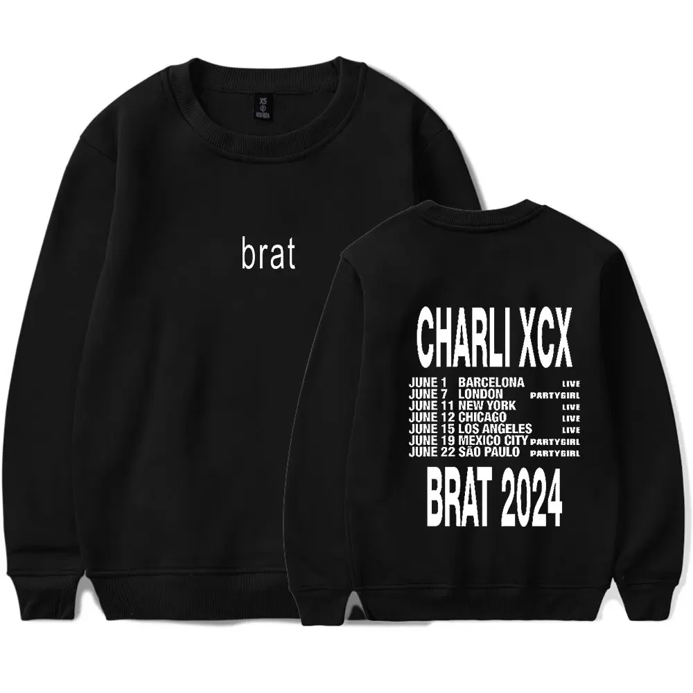 

Charli XCX Merch Brat Tour 2024 Oversized Hoodie Women Men O-neck Long Sleeve Crewneck Sweatshirt Casual Tracksuit Y2K Clothes