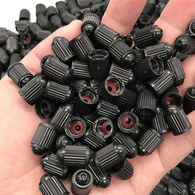 Car Tire Valve Caps Motorcycle Bicycle tire valves cover dust caps Plastic Black Bike Tyre Wheel valve caps Auto Accessories