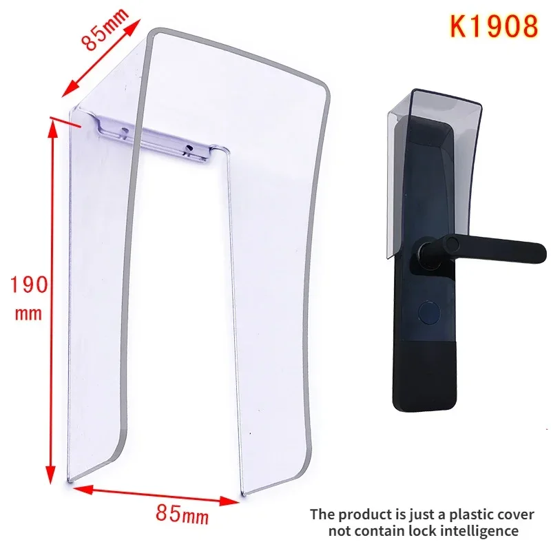 Smart door lock waterproof cover fingerprint lock outdoor flip cover rainproof  transparent plastic cover