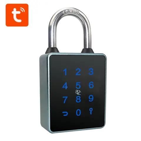TUYA/TTLOCK APP Fingerprint Padlock Keyless Smart Padlock Aluminum Alloy IP65 Waterproof for Cabinet Backpack