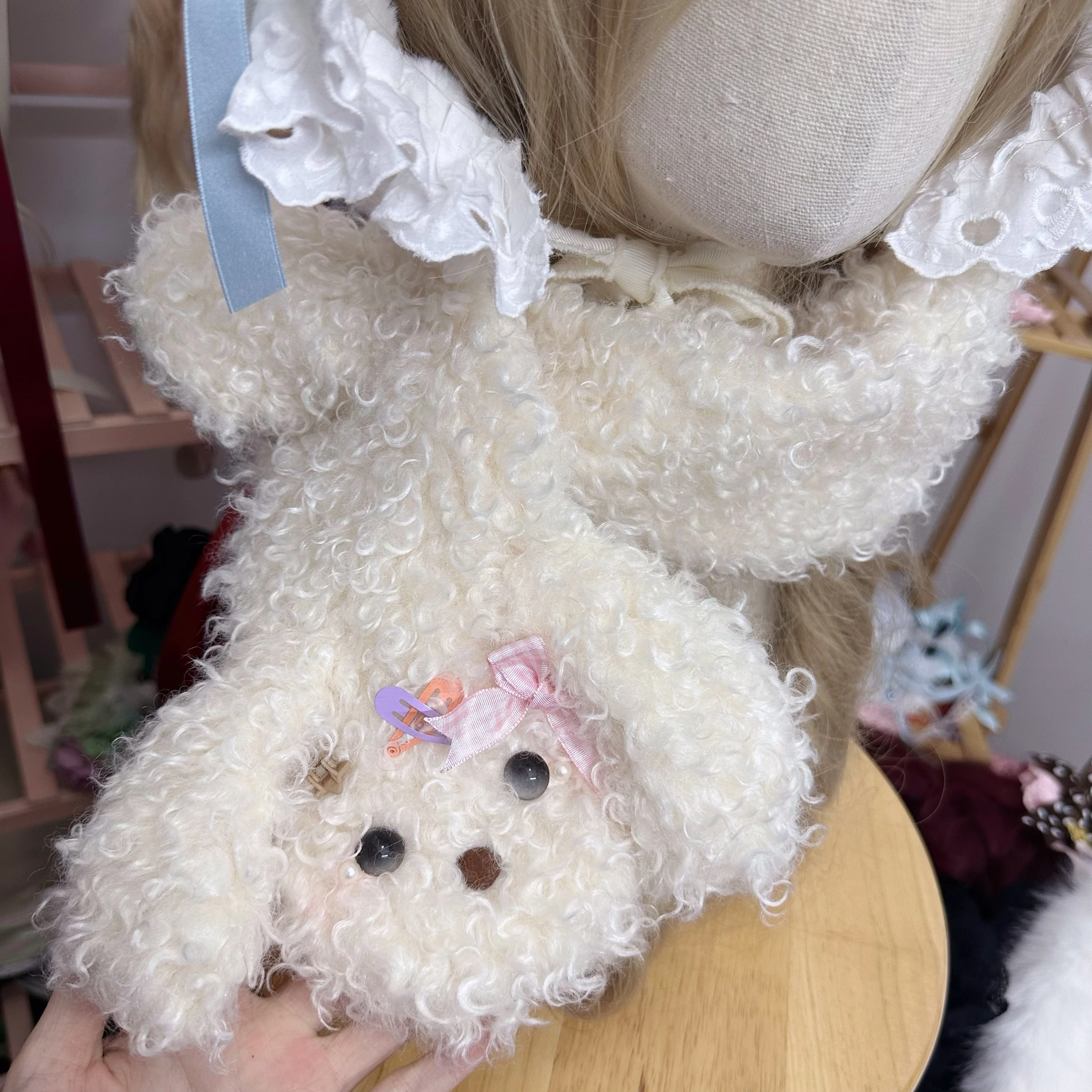 Lolita element Autumn/Winter Sheep ear Cap Lamb Ear Cap Puppy scarf