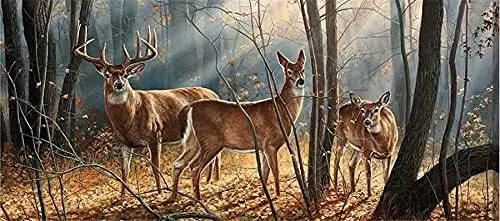 

147cm x 46cm Rear Window Sticker - Forest Deer Family Graphic Decal for Jeep Truck SUV