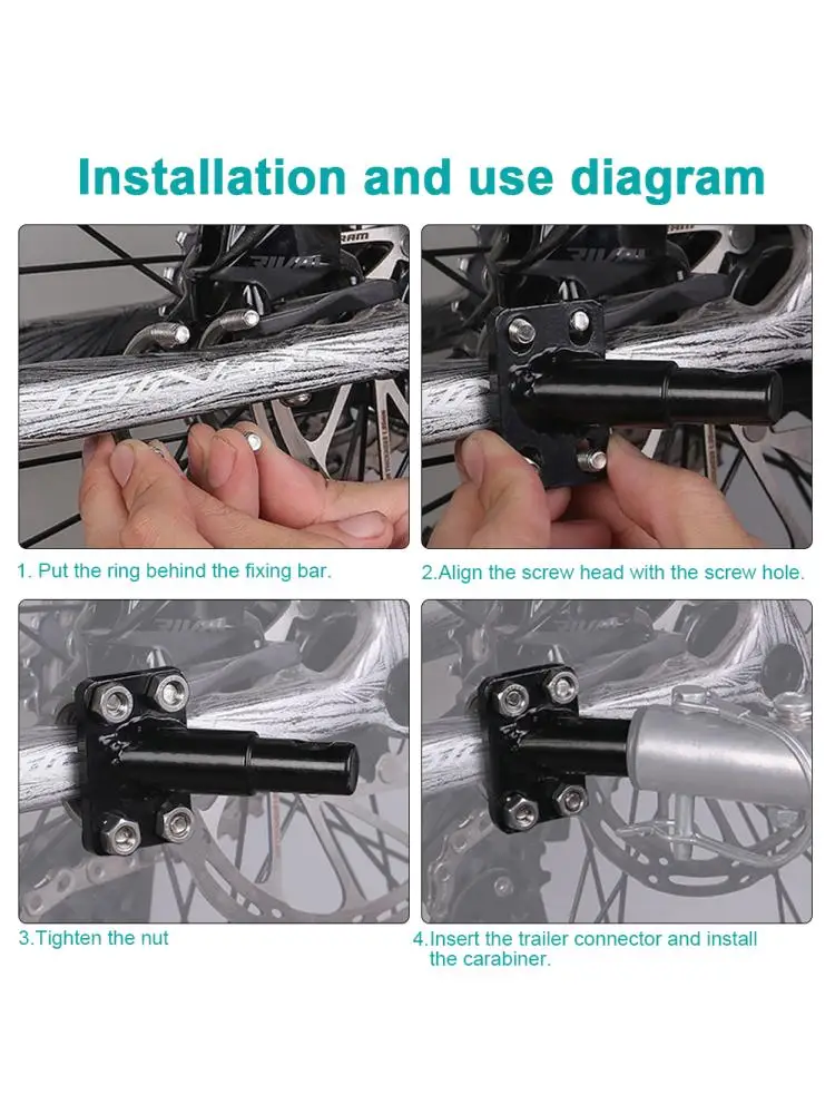 AliExpress NONE Bike Trailer Hitch Coupler Bike Cargo Trailer Coupler Bike Trailer Hitch Connector for Childrens Trailers and Most Bicycles