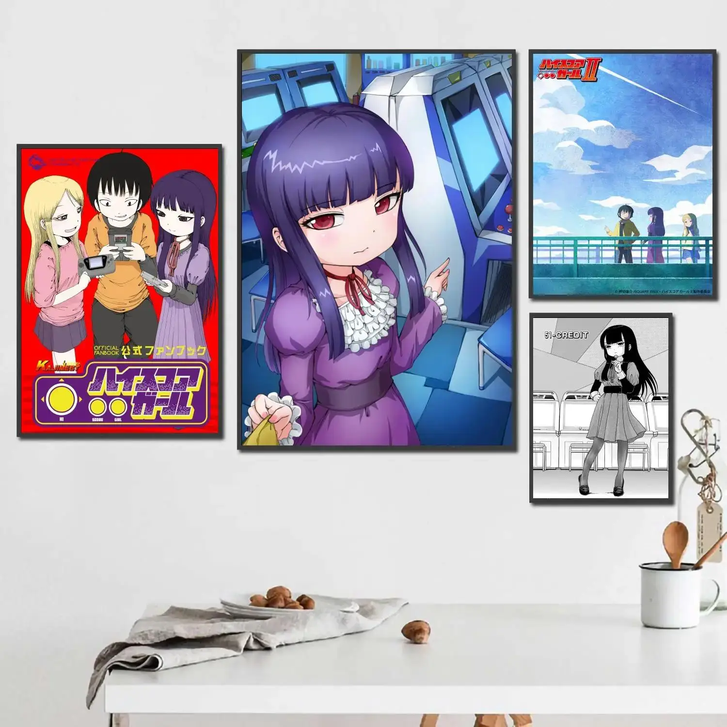 Hi Score Girl Anime x Canvas Poster  Vintage Wall Art for Room Bar Cafe Decoration  Gift