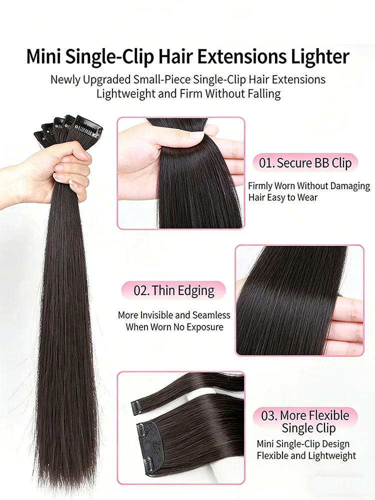 5Pcs 60cm Clip In Hair Extensions Human Hair For Adding Volumesyntheticsynthetic