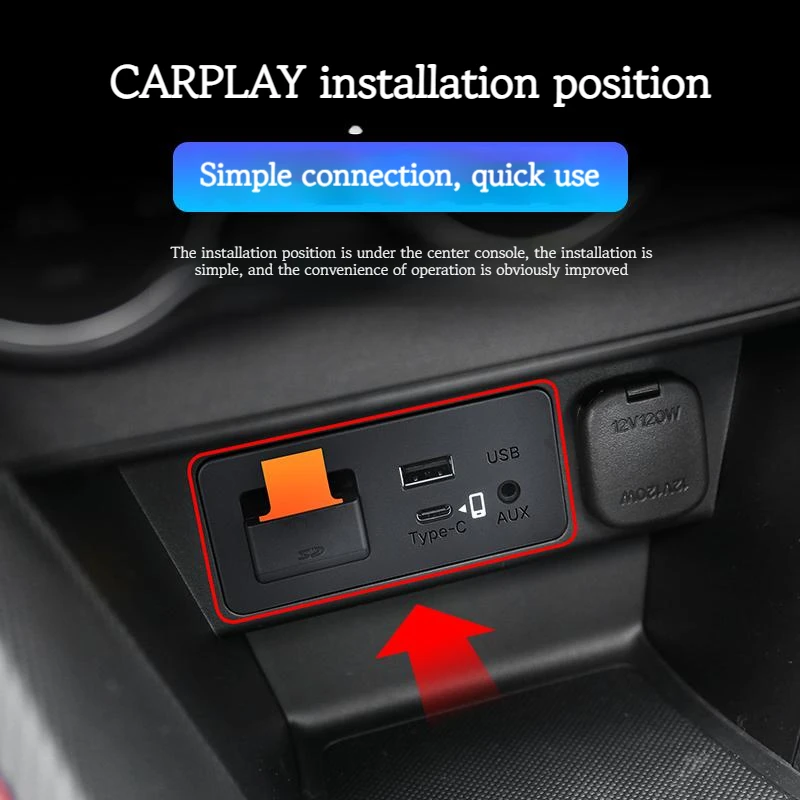 Type-c Fast Charging Bluetooth Wireless Apple CarPlay Android Auto Adapter Hub OEM for Retrofit Mazda 2 3 6 CX30 CX5 CX8 CX9 MX5