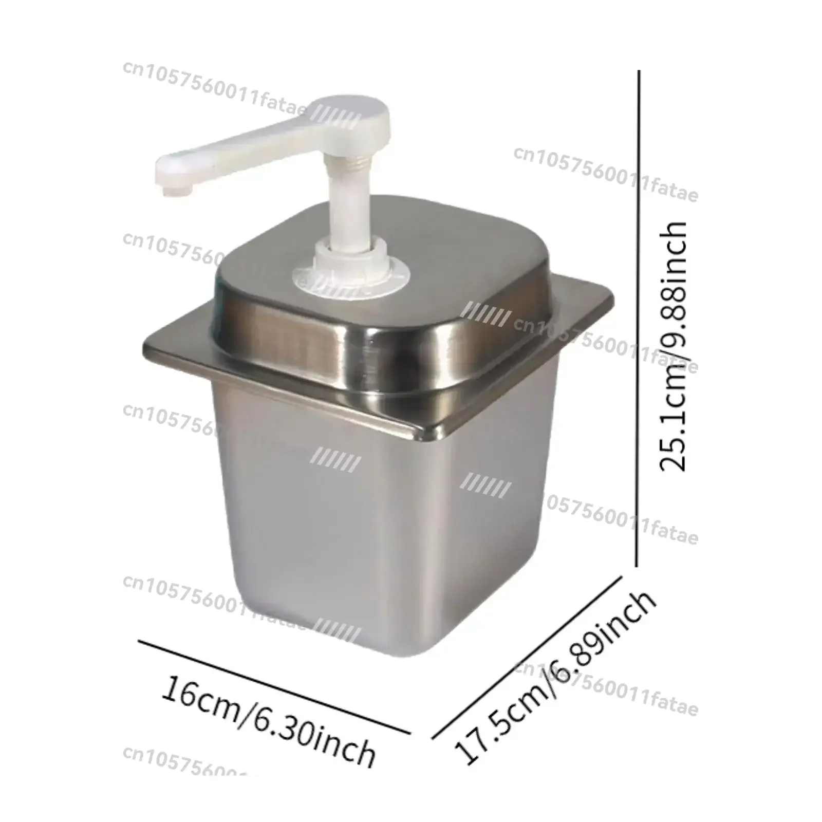 

For Bar Home Restaurant Kitchen，Condiment Pump Bottle 2.3L Manual Salad Stainless Steel Detachable Ketchup Sauce Dispenser Pump
