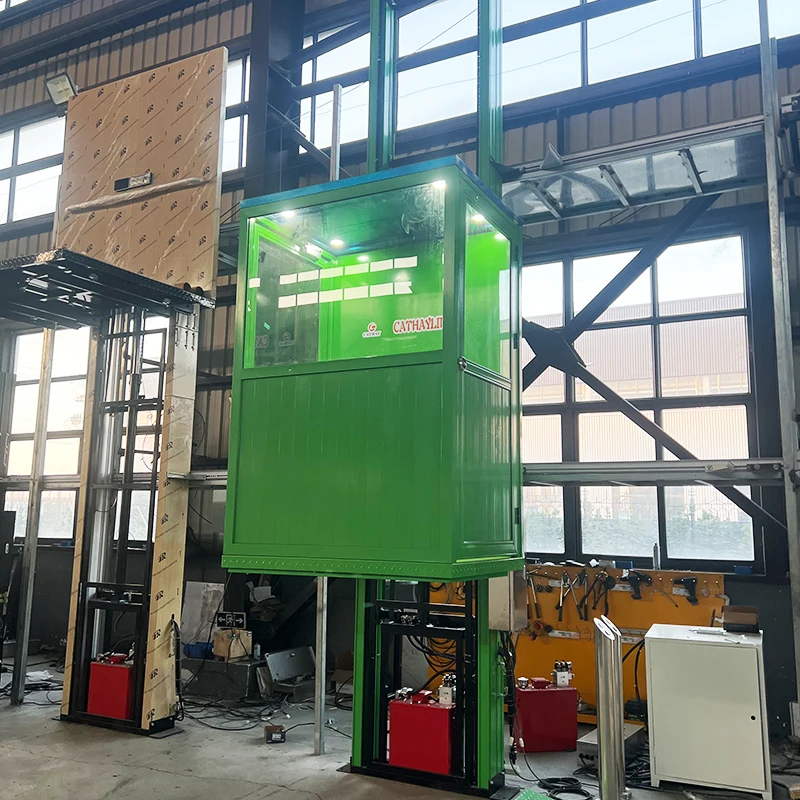 Simple Hydraulic Home Passenger Elevator with Stainless Steel Construction Small Design for Residential Use