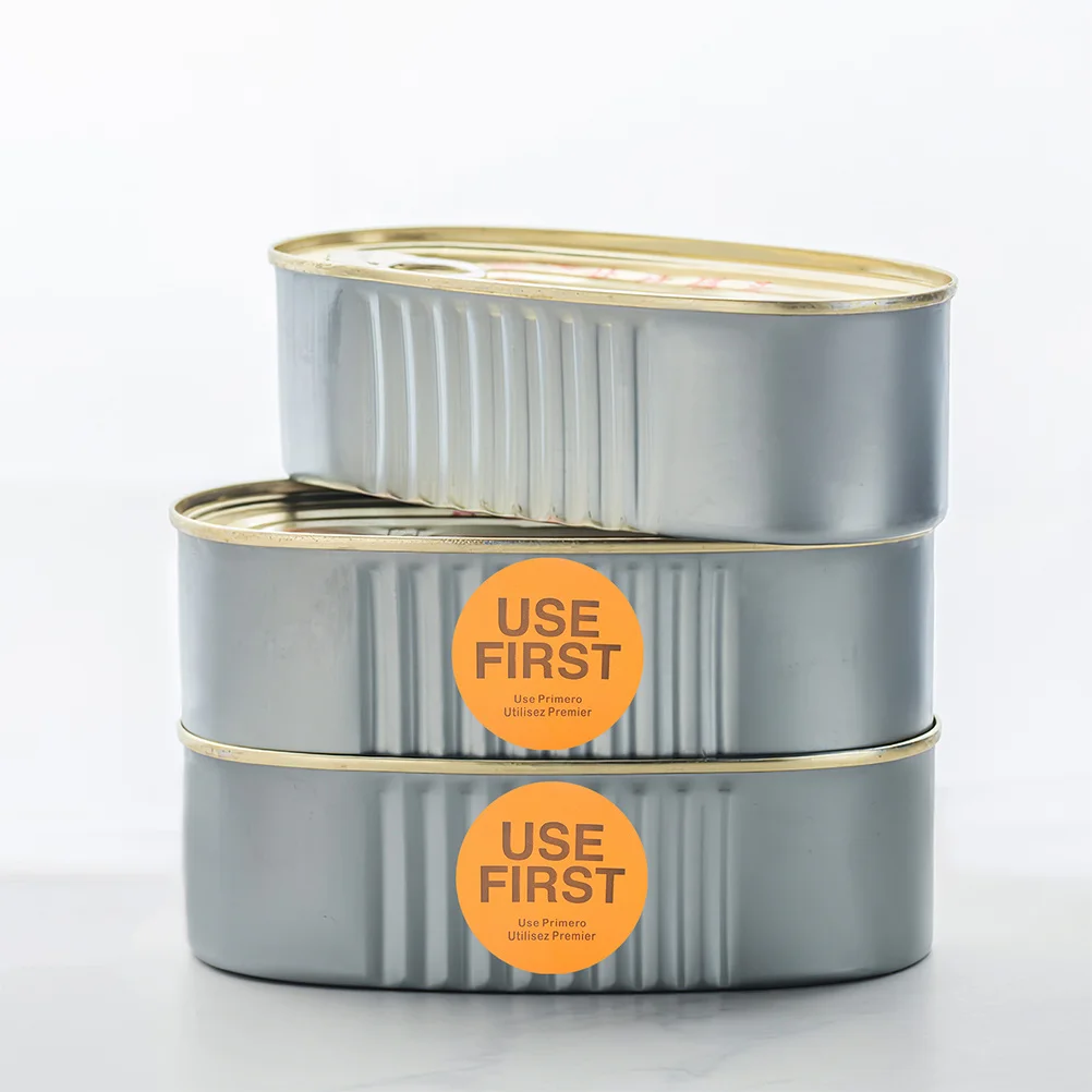 4 لفات تستخدم الملصقات الأولى لملصقات خدمة الطعام وعلامات التحكم في المخزون لتخزين الثلاجة، سهلة الاستخدام في المنزل البديل #5